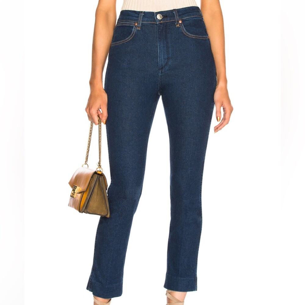 Rag & Bone Vintage Cigarette Jeans Women 27 Broken Bloo Denim - Picture 3 of 14